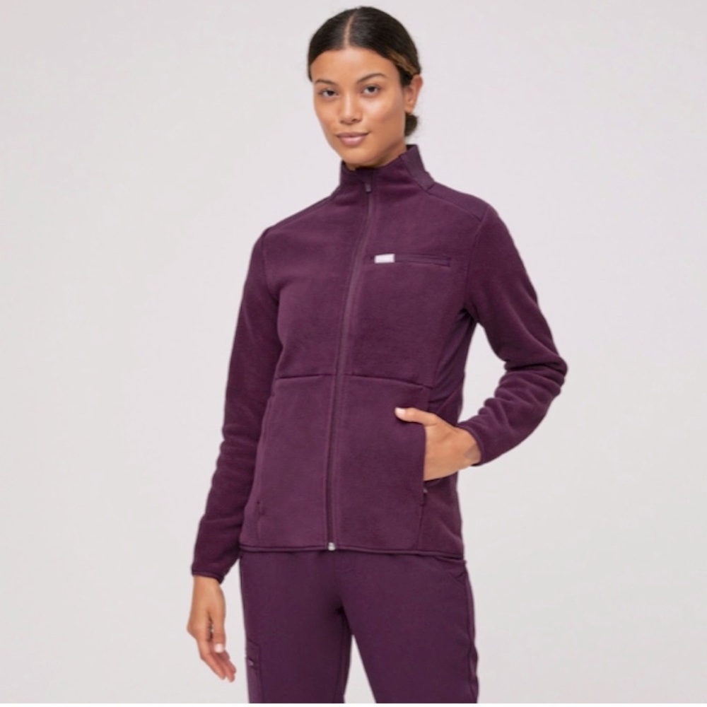 NWOT FIGS On shift fleece in Deep Purple - small